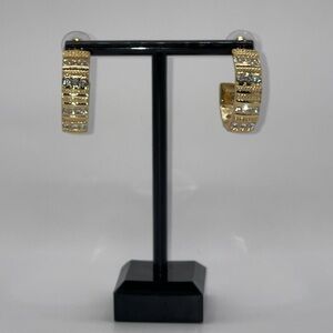 Gold and Silver Hoop Earrings